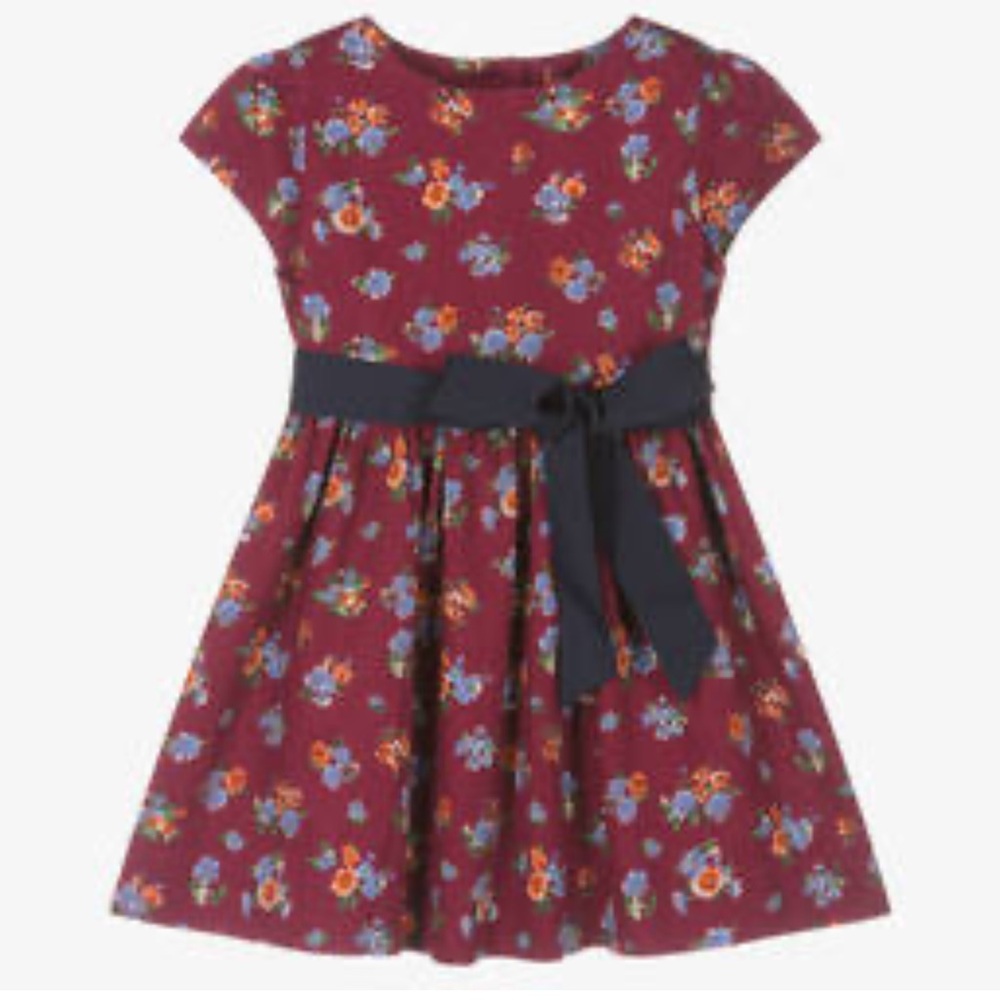 NWT Polo Ralph Lauren Baby‎ Girl Floral Dress/Bloomer Set 12 Months
